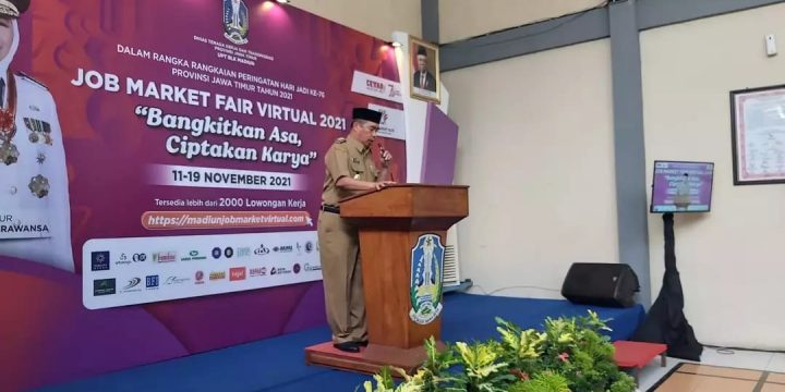 Job Market Fair Tahun 2021 Dibuka, Wakil Bupati Madiun Harapkan Peluang Kerja Prospektif